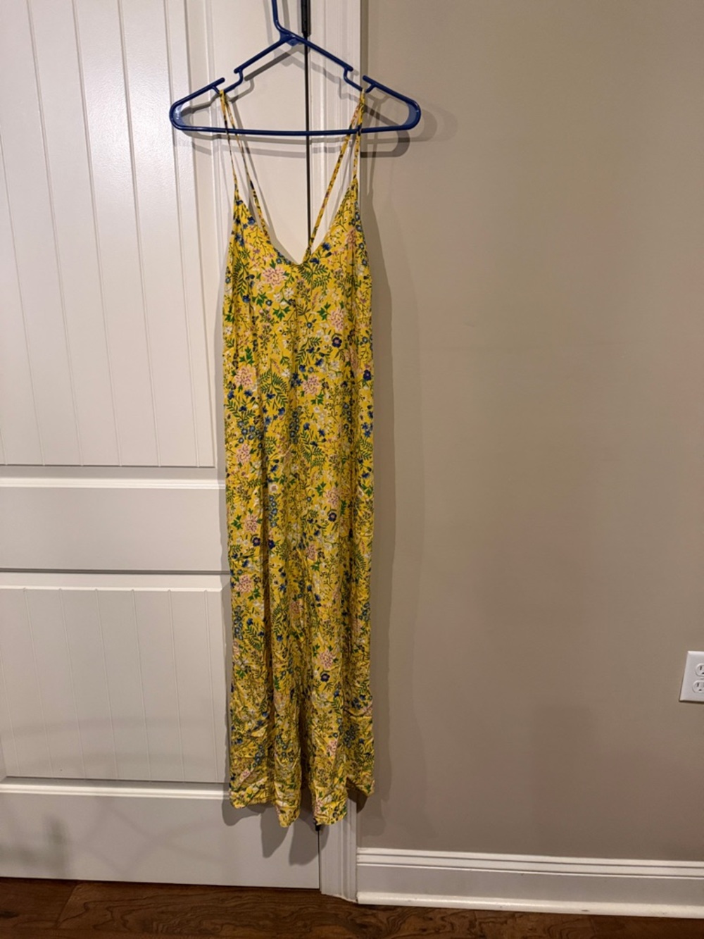 Old Navy Yellow Floral Maxi Dress